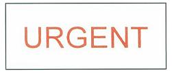 DIXON STAMP URGENT 041 RED